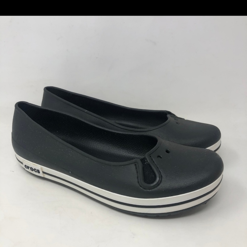 Women's Black Crocs Flat Dress Shoe size 11